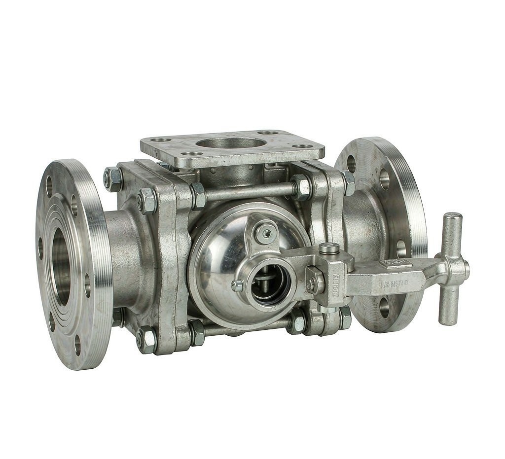 Three-piece floating ball valve